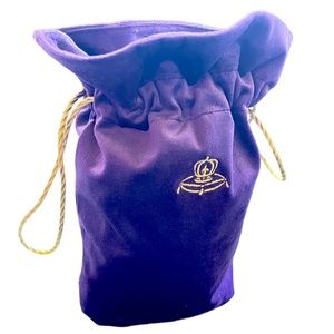 Crown 18 Years Velvety Gold Drawstring Storage Bag